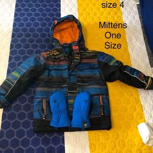 Little boy Jupa winter coat & Columbia mittens